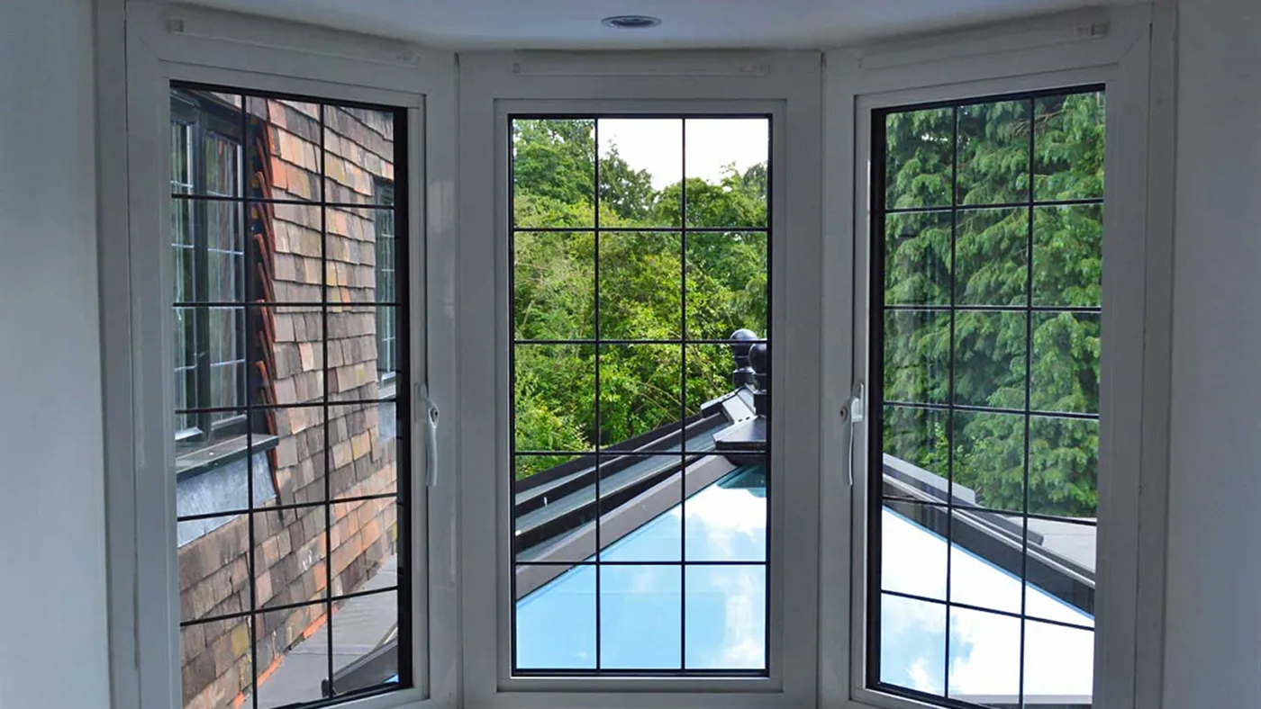 Glass rooflight and corner glazing on brick property, Gerrards Cross